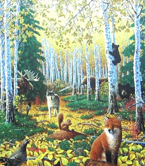チャールズ・リン・ブラッグの絵画作品　タイトルは、Araska Autumn